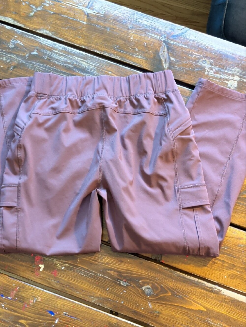 Eddie Bauer Mauve Active Cargo Leggings - Picture 2 of 8